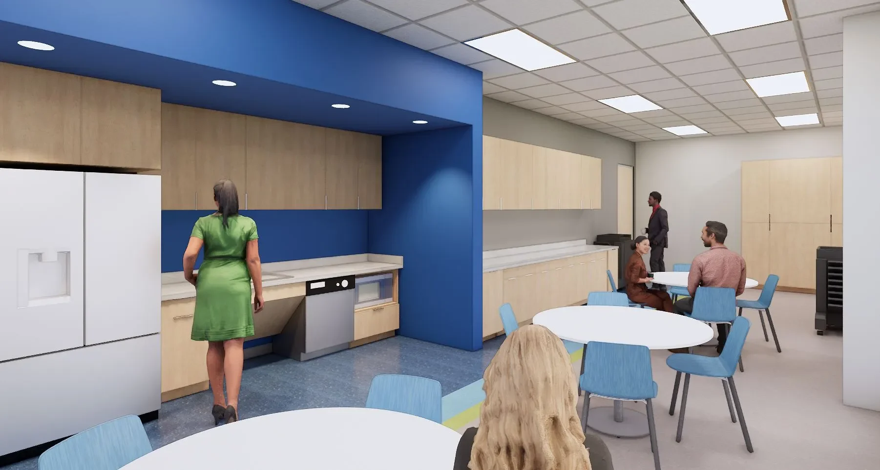 faculty break room rendering