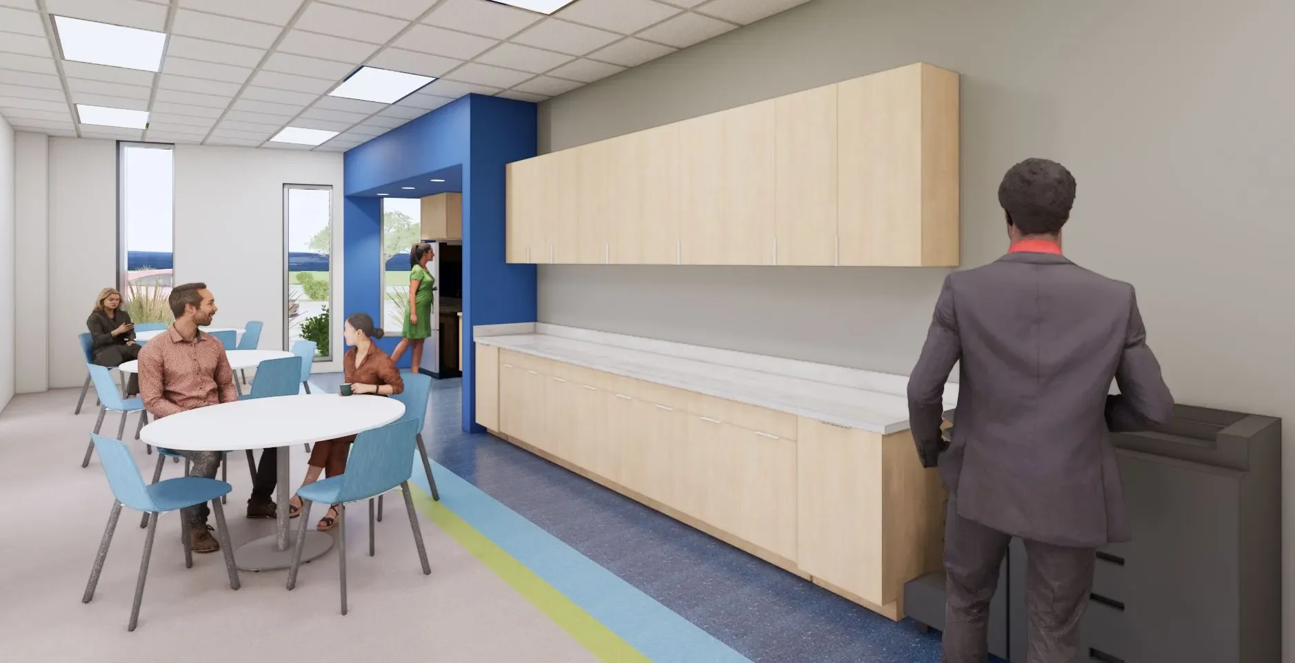 faculty break room rendering