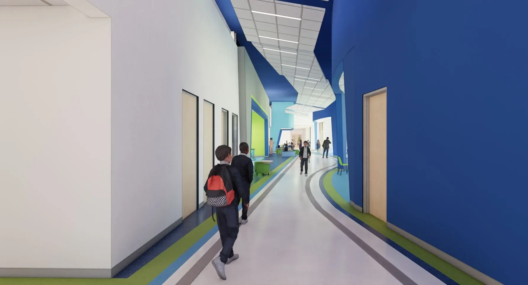 main corridor entrance rendering