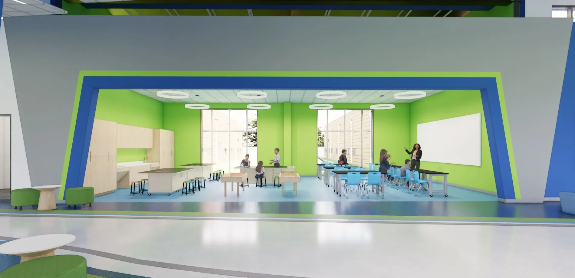 STEM classroom rendering