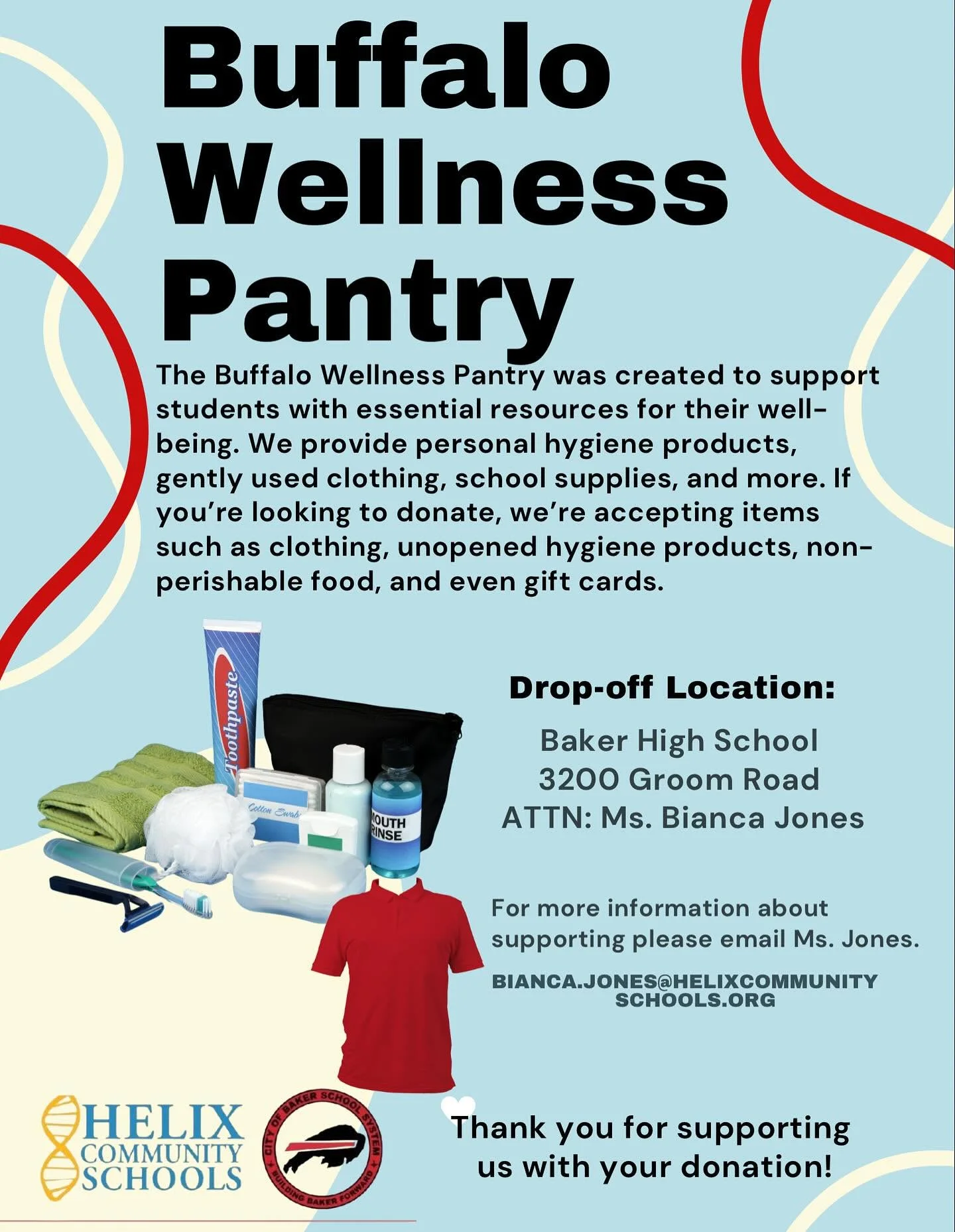 Graphic for Baker High School Wellness Pantry