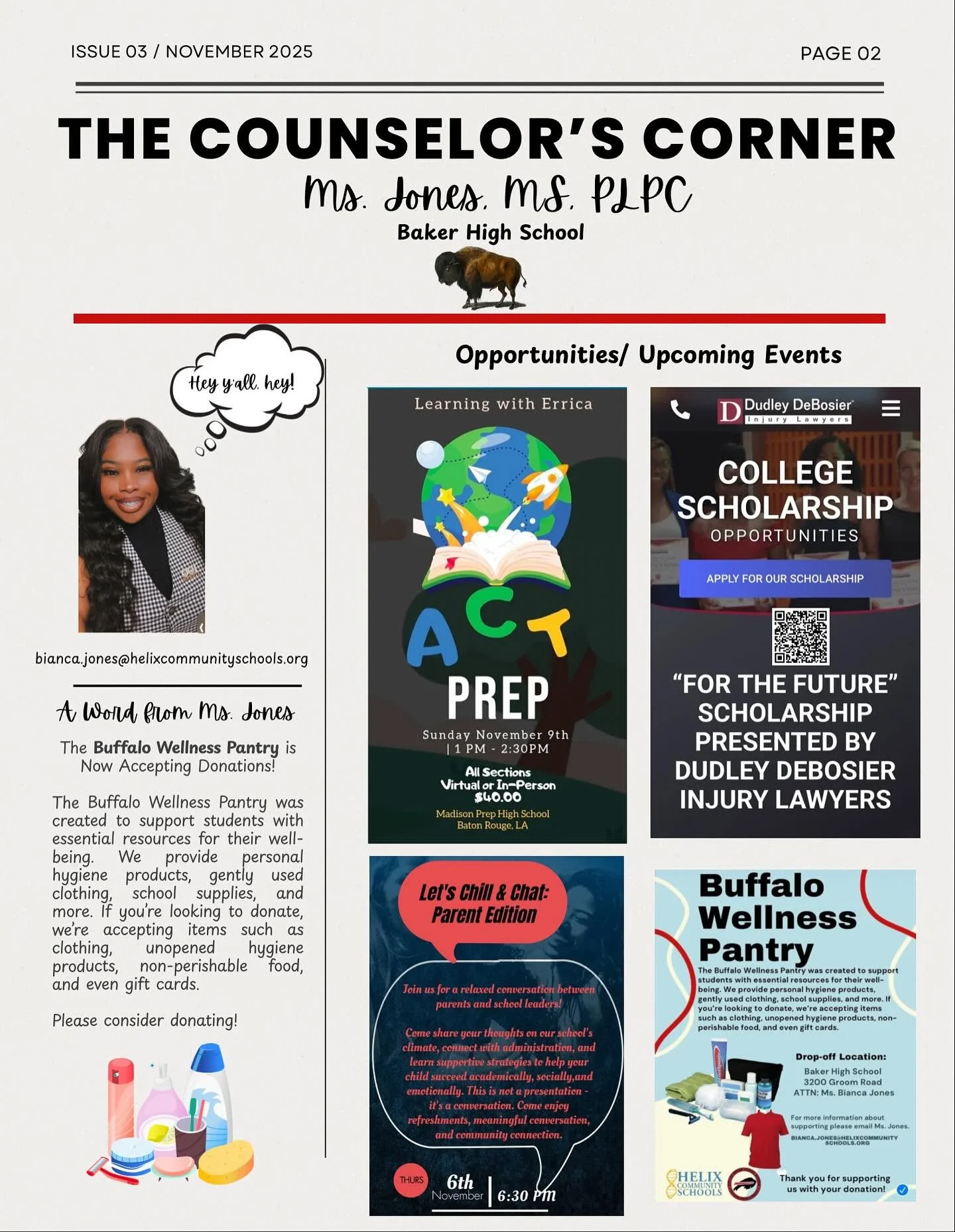 Page Two of The Counselor's Corner
