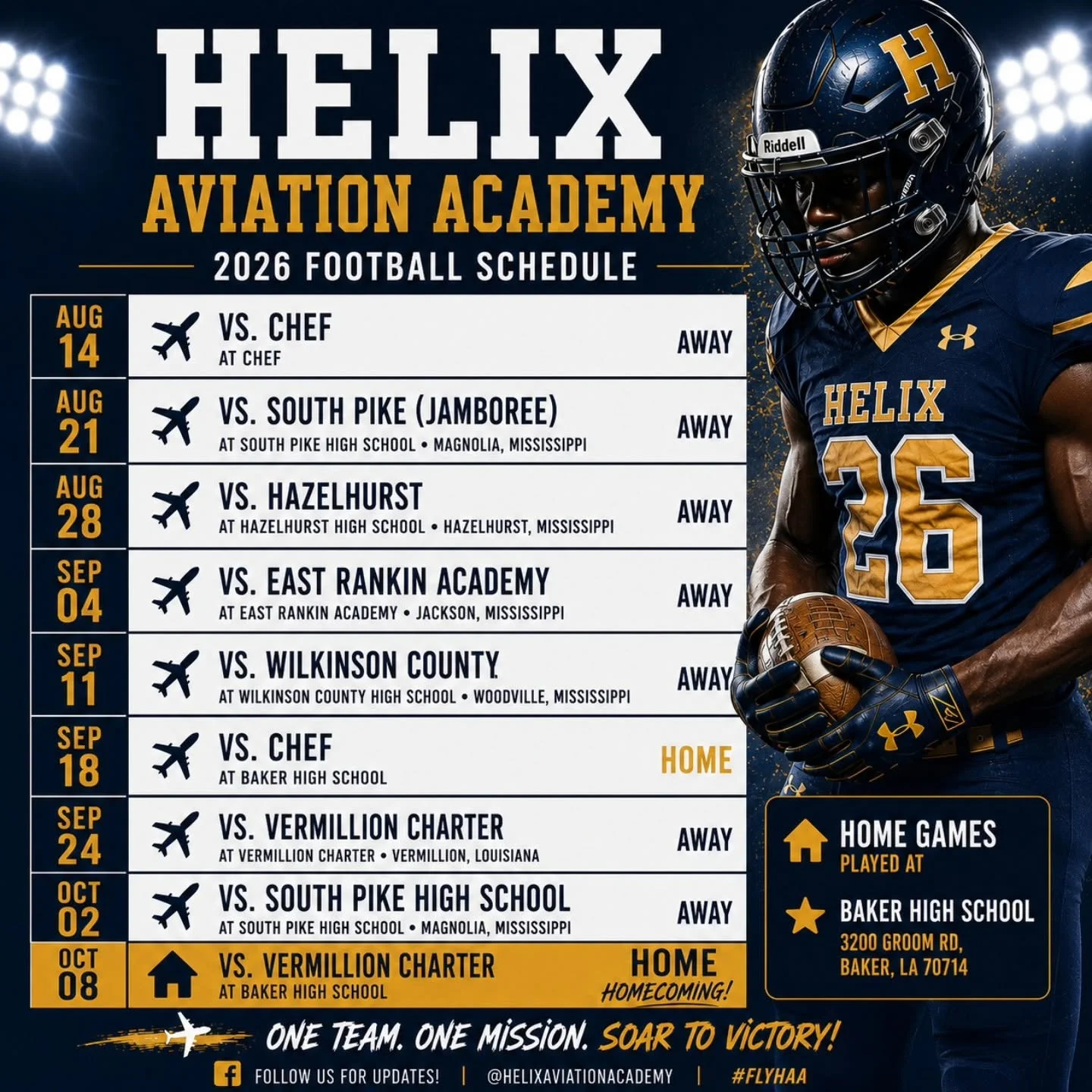 HAA High School Football Schedule