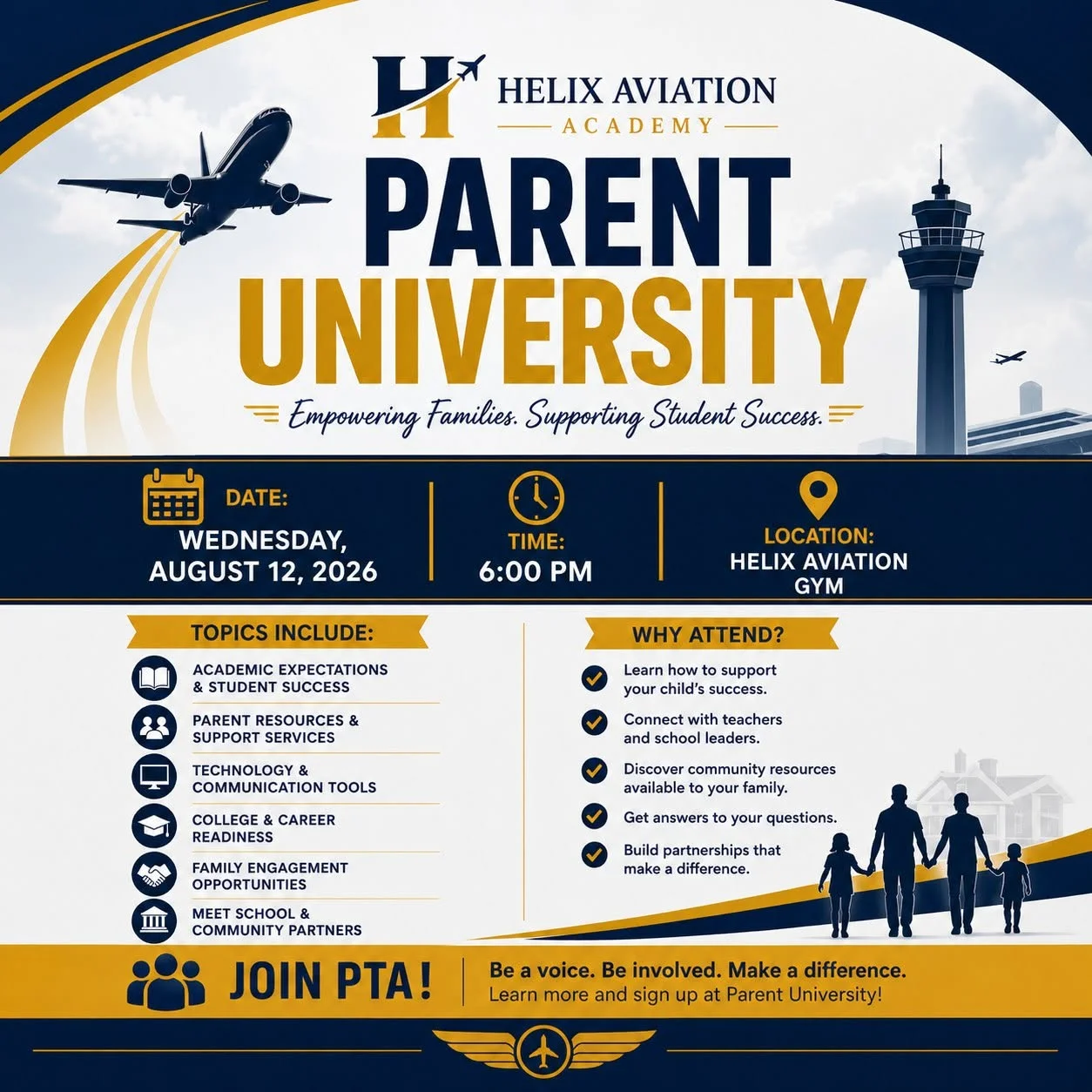 Flyer for HAA Parent University