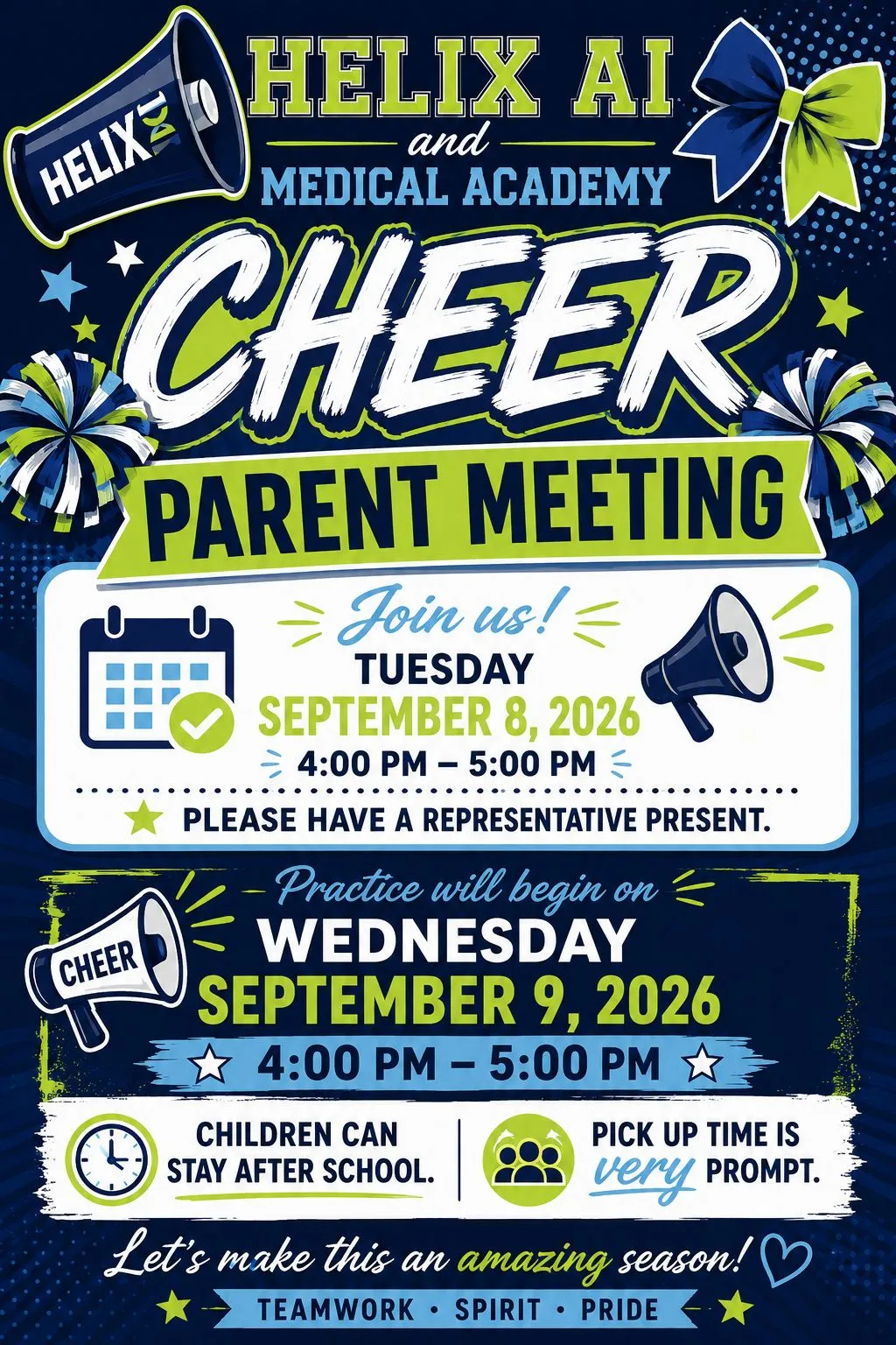HAIMA: Cheer Parent Meeting