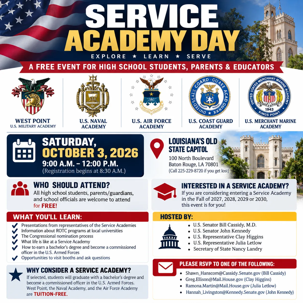 BHS: Explore Your Future - Attend the 2026 Service Academy Day