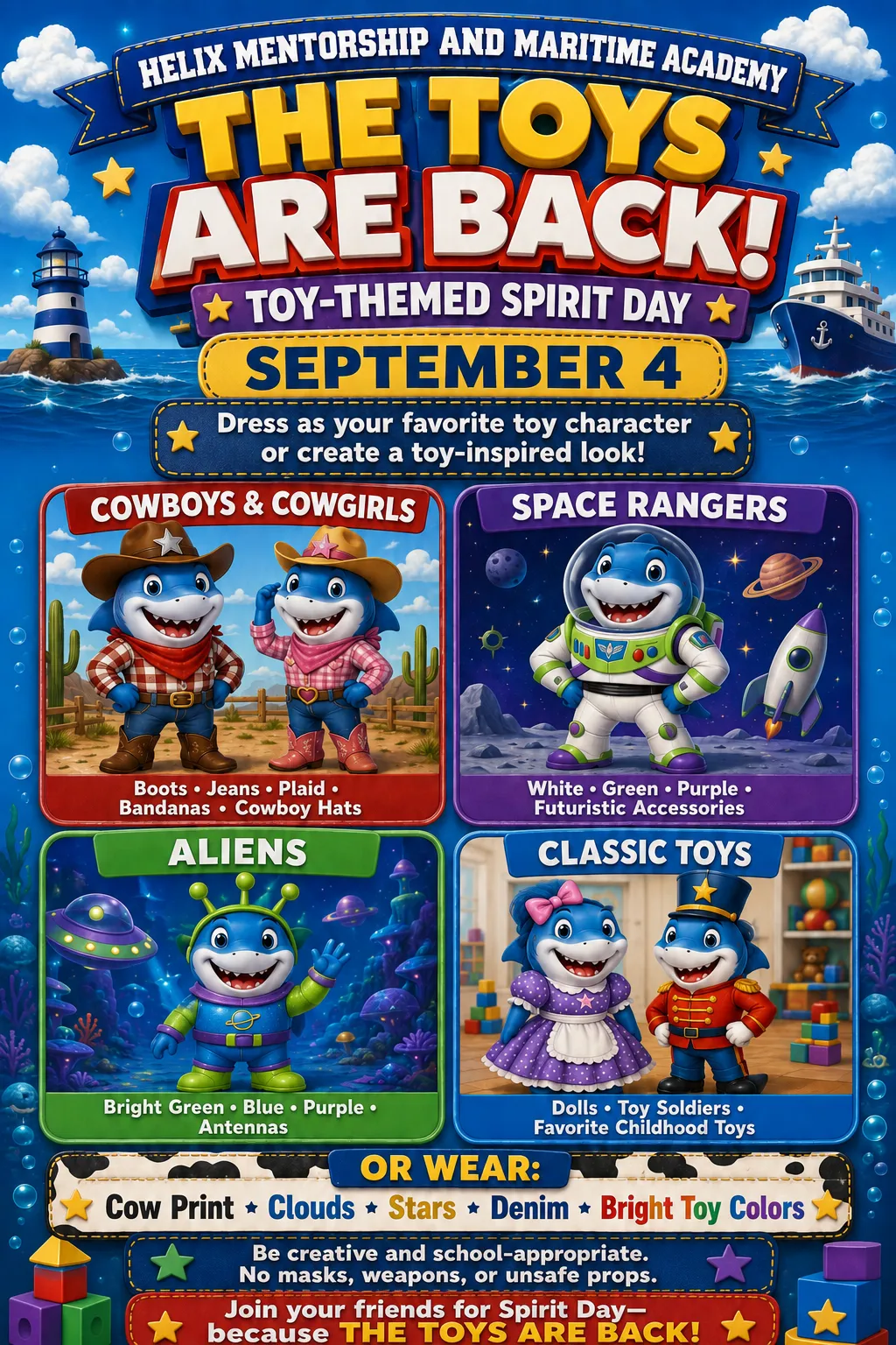 HAA: The Toys Are Back!" Toy-Themed Spirit Day