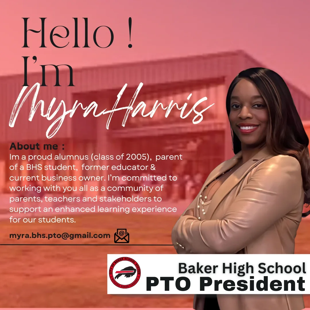 BHS PTO President Myra Harris graphic